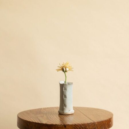 Pale Grey Flower Vase Japanese
