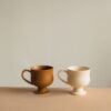 Yoshida High Ground White & Brown Cup