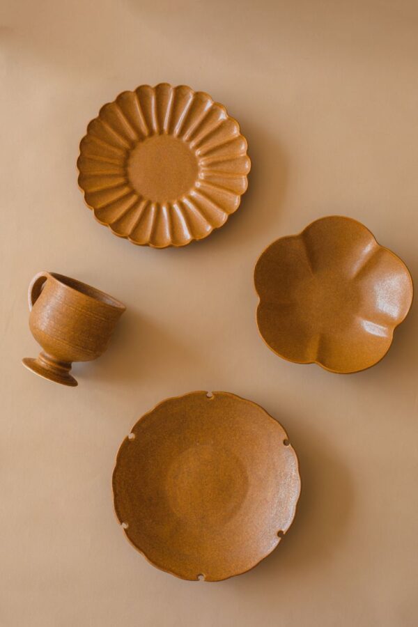 Brown Plate Japanese Ceramics