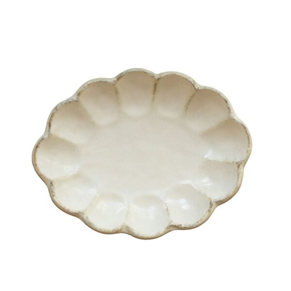 White Rinka Oval Plate