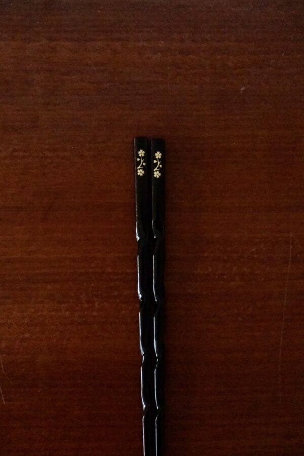 Curvy Natural wood Chopsticks - Image 2
