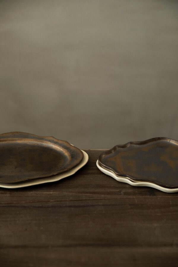 Cocoro Large Rim platter (Bronze) - Image 7