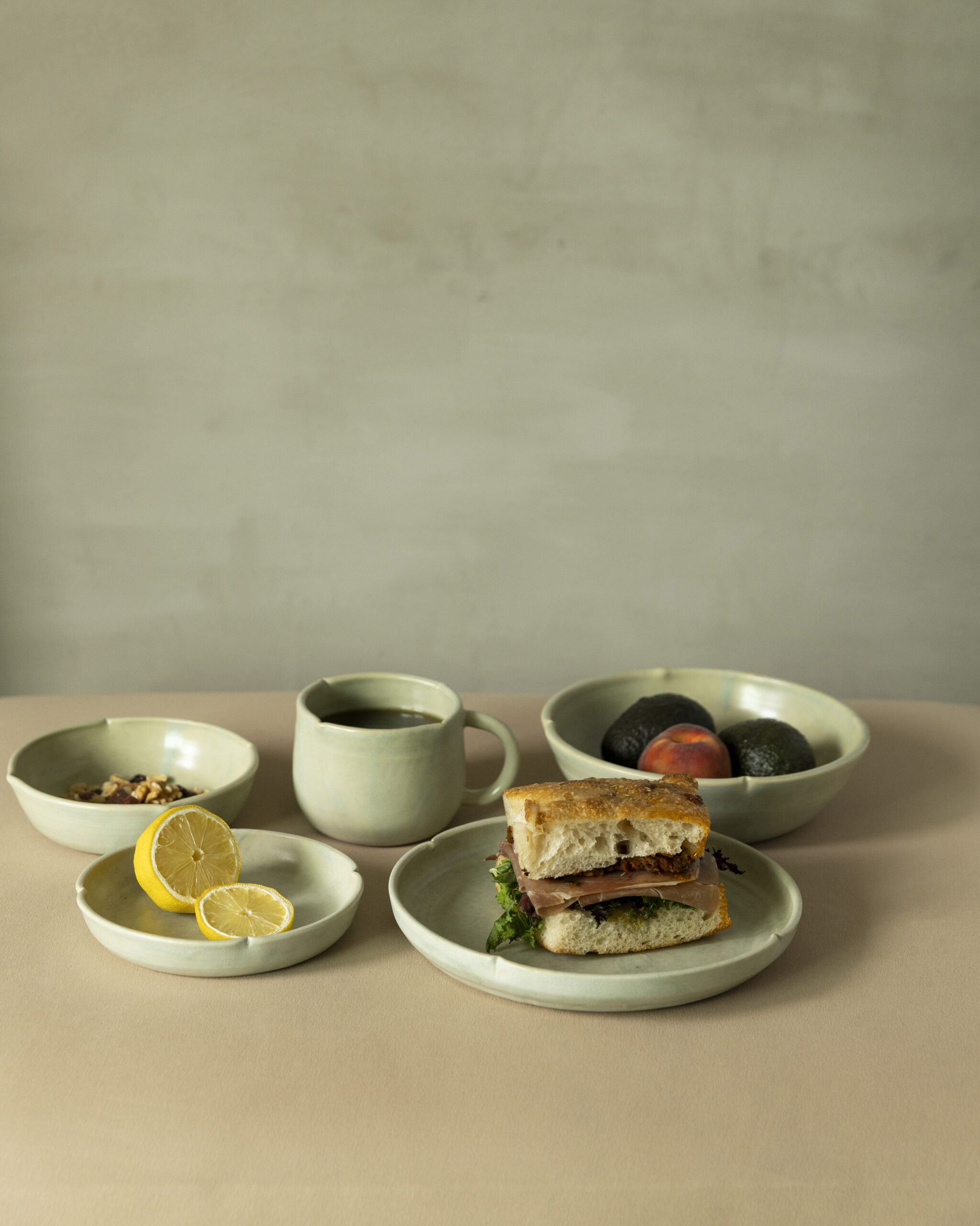 Persimmon Small Plate (Toffee / Lake Green) - Image 4